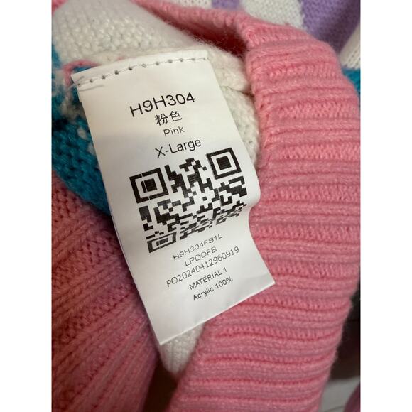 Unbranded SKI Sweater Pink Purple Blue Sz XL Winter Comfy Girls Trip - Picture 4 of 6